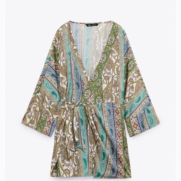 Zara print wrap romper - Picture 2 of 2